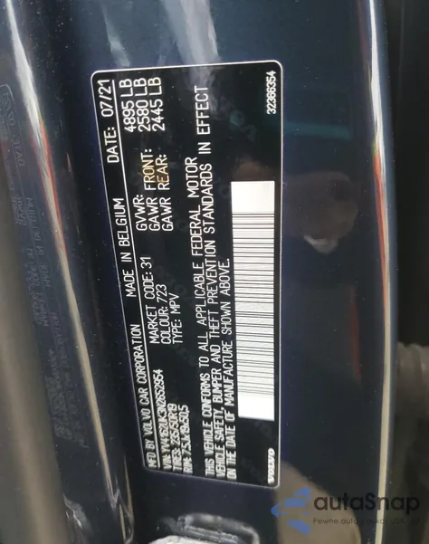 2022 Volvo Xc40 T5 Momentum z USA, uszkodzony, nr VIN YV4162UK3N2652954